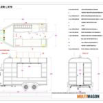 Kitchen Farm Trailer 370 Technical Drawing