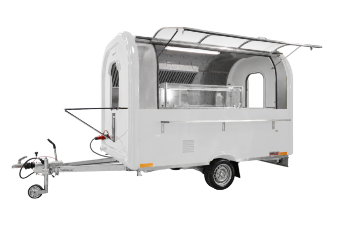 Kiosk Eco Trailer 450 Weiß Transparent 01