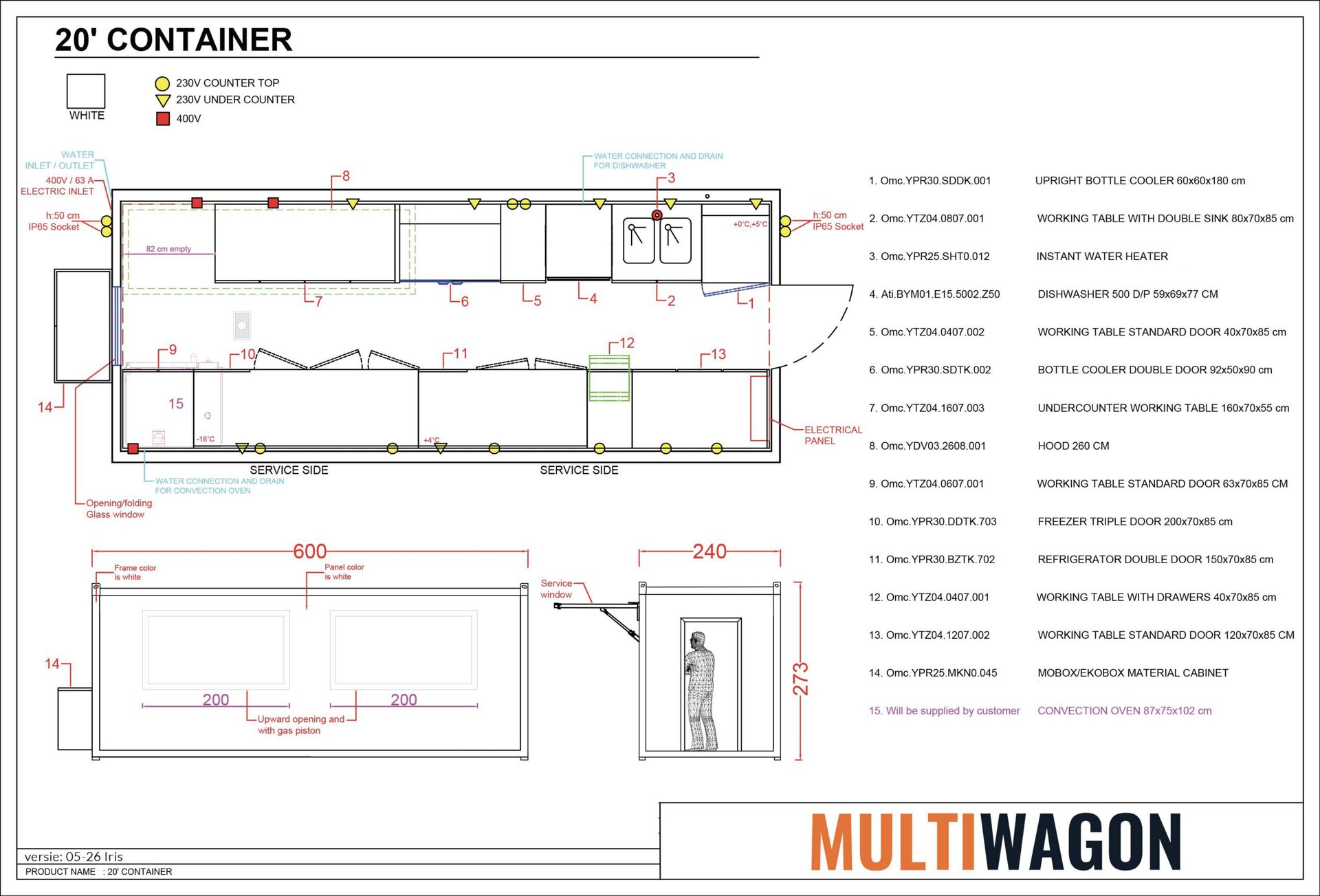 Mwn 20 Container 20ft White