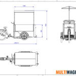 Ice Cream Bike Technical Drawing