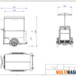 Ice Pushcart Urban Technical Drawing